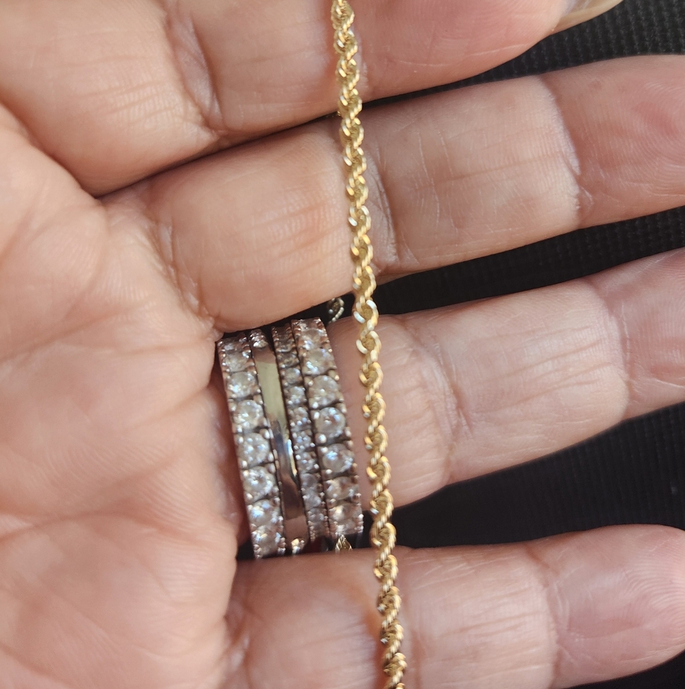 10kt  Solid Gold Rope Bracelet – 7 Length – Classic & Timeless